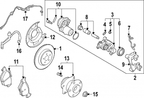 ABS sensor rear left Subaru Forester 25-26