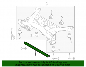 Rear subframe strut Volvo XC40 19-25