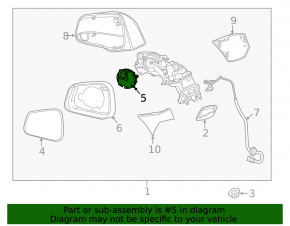 Left side mirror motor on a 17-22 Buick Encore without memory