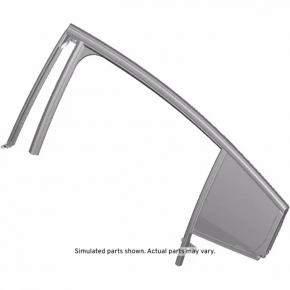 Upper rear left door molding Chevrolet Cruze 16- with glass seal and window