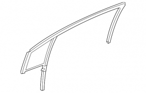 Upper rear left door molding Chevrolet Cruze 16- with glass seal and window