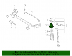 Rear left shock absorber support for Toyota Prius 2009-2010