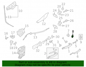 Plug for outer handle rear left Audi Q7 16-