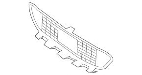 Lower front bumper grille for BMW 3 Series F30 12-18 Sedan/Wagon, M package, covers & mounting, with adaptive cruise