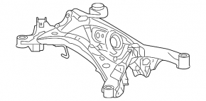 Rear subframe for Lexus IS 14-15