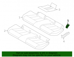 Isofix rear row center plug BMW 3 G20 19-25 black
