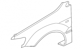 Front right wing Mitsubishi Outlander 07-09