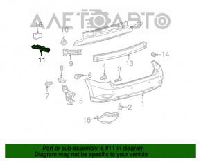 Rear bumper mount right outer Lexus RX350 RX450h 10-15