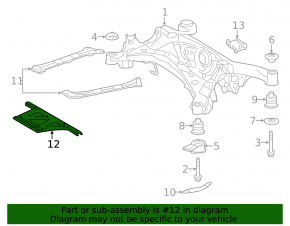 Rear subframe reinforcement central Lexus IS250 14-20 dented