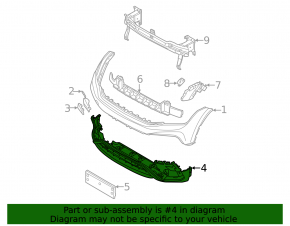 Front Bumper Lip VW Tiguan 22-24 Structure