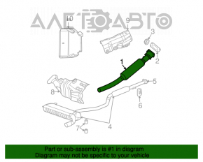 Intake pipe with catalytic converter Chrysler 200 11-14 2.4 6-speed, without pzev