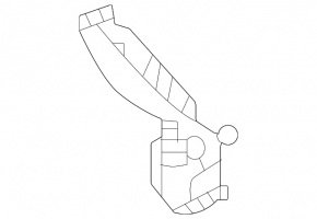 Left tailgate shock absorber bracket for Toyota Sienna 22-25 on the door