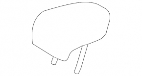 Rear left headrest for Lexus IS 14-16, black leather