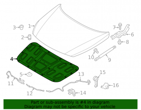 Hyundai Sonata 18-19 Hood Insulation