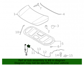 Kia Seltos 21-25 hood lock with sensor
