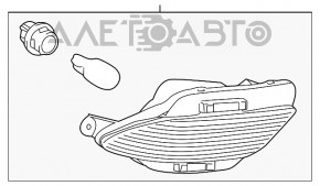 Rear bumper light left Lexus RX350 RX450h 10-15