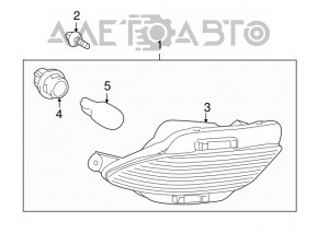 Rear bumper light left Lexus RX350 10-15 TYC