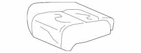 Right rear seat lower part Honda CRV 17-19 beige leather, perforated, dry-cleanable, scratches