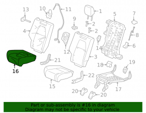 Right rear seat lower part Honda CRV 17-19 beige leather, perforated, dry-cleanable, scratches