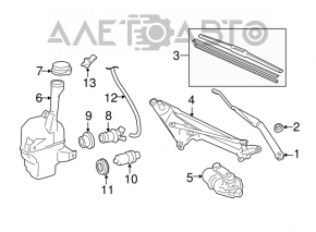 Right windshield wiper arm for Toyota Camry v40