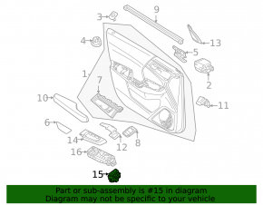 Mitsubishi Outlander 22-25 front left door central lock button