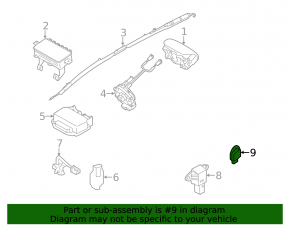 Airbag sensor rear left Kia Optima 11-16