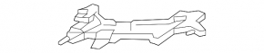Front bumper mount-headlight right Porsche Panamera 14-16