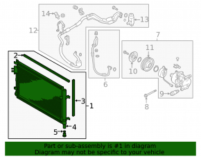 Air conditioning radiator condenser Hyundai Venue 21-26