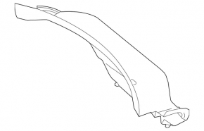 Mercedes CLA 14-19 black trunk lid trim