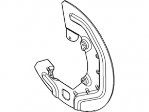 Front left brake disc cover Ford Explorer 12-19 type 2