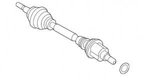 Drive axle shaft front left Lincoln MKZ 13-16 3.7