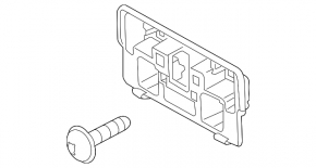 Front bumper area for Mazda 6 14-17 license plate