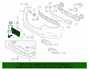 Front bumper area for Mazda 6 14-17 license plate