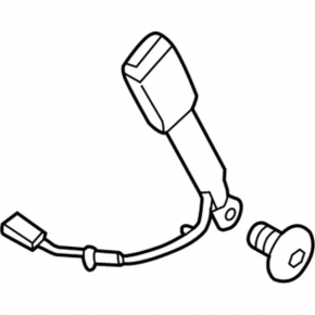 Lincoln MKZ 17-20 Beige Driver's Seat Belt Latch with Sensor