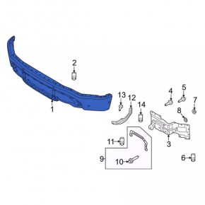 Front bumper bare Ford F-150 22-25 EV