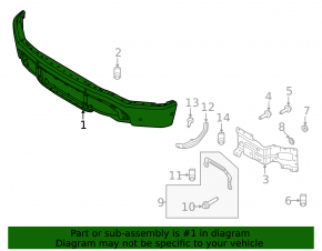 Front bumper bare Ford F-150 22-25 EV