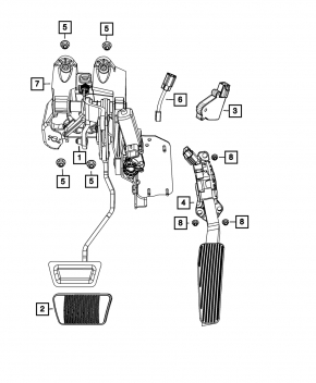 Brake Pedal Dodge Grand Caravan 11-20