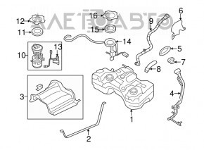 Fuel tank Nissan Rogue 14-20