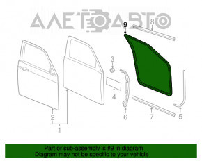 Door seal front left Chrysler 300 11-
