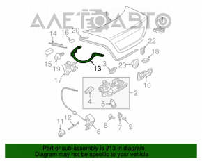 Left trunk lid hinge for Mercedes W211