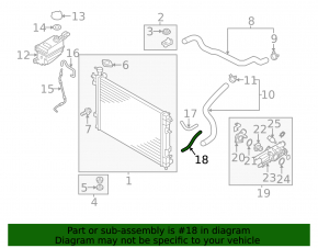 Lower cooling system hose Kia Sorento 10-15, 2.4
