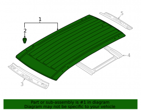 Metal roof for a VW Atlas 24-25 without panoramic windows