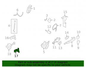 Door hinge lower front left BMW X5 F15 14-18