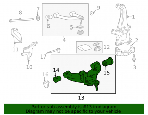 Lower front left control arm for Toyota Land Cruiser 24-26