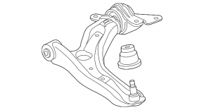 Lower control arm front left Honda CRZ 11-16