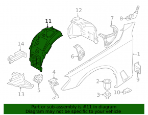 Front right fender liner for BMW 7 G70 23-26
