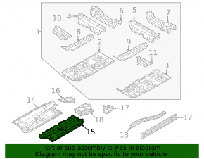 Front left underbody protection for Mitsubishi Outlander 22-25 (front part)