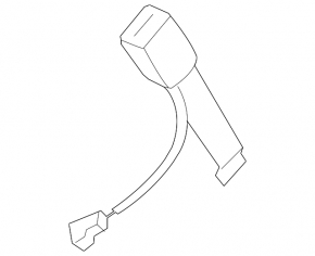 Subaru Outback 15-19 black driver's seat belt latch with sensor