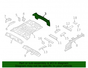 Kia Sorento 10-15 rear panel without side panels