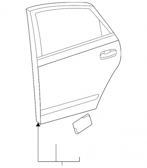 Bare rear left door for Toyota Prius 2009-2010